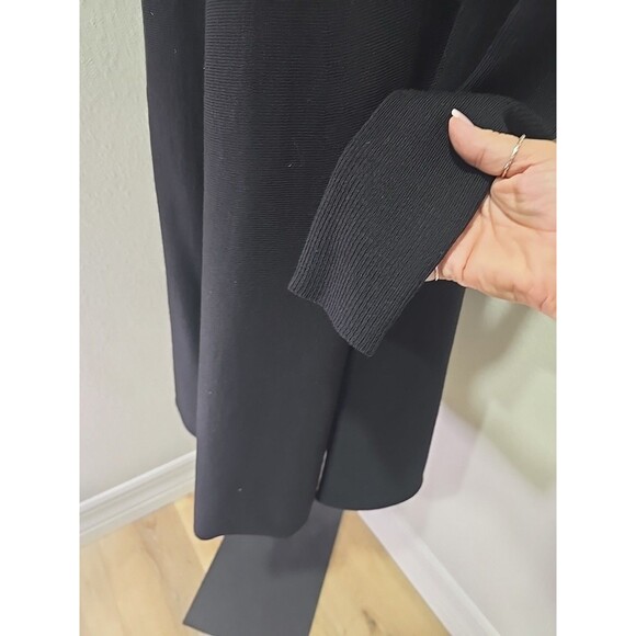 Crea Merino Wool Midi Dress Lagenlook Womans Euro 44 US 14 Trapeze Embroidered - Picture 4 of 8